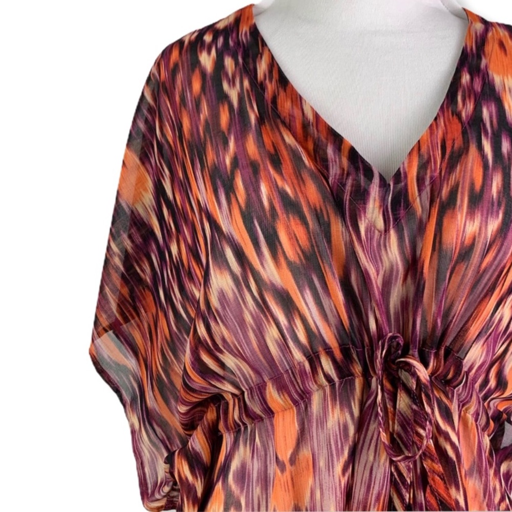 CAbi Ikat Semi Sheer Boho Tunic Top | Style #415